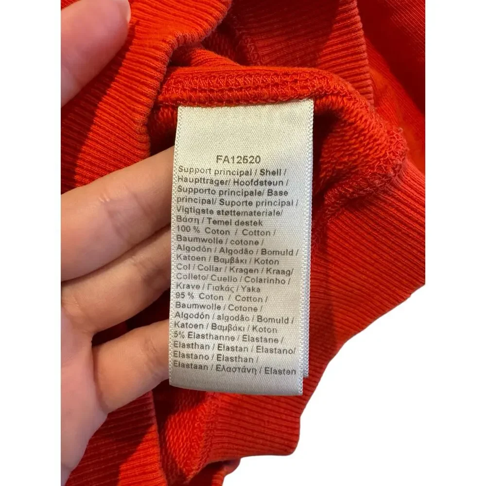 Lacoste Kids Red Orange Crocodile Logo Sweatshirt Size 4
